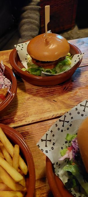 Double cheeseburger at Make No Bones in Sheffield