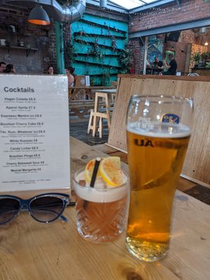 Vegan cocktail menu at Make No Bones in Sheffield
