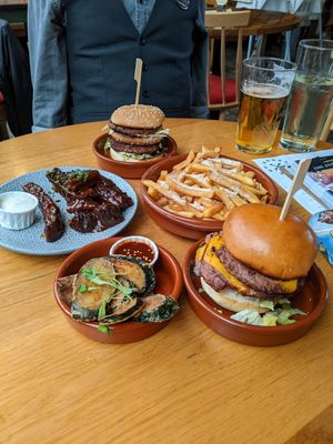Selection of vegan meals at Make No Bones at Make No Bones in Sheffield