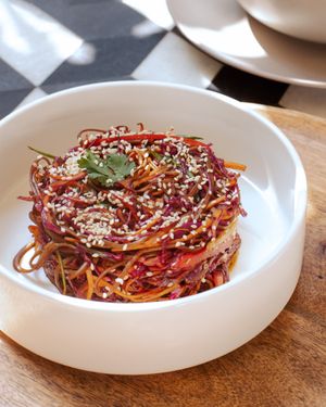 Soba noodle salad  at The Kitchen at Jaipur Modern in Jaipur