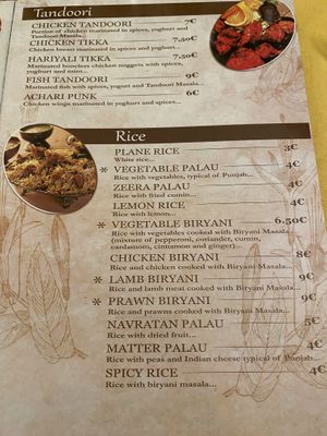 Rice selection.  at Yoga Ristorante Indiano in Trieste