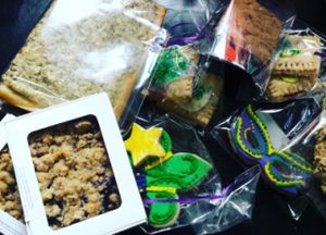 mardi gras day!!!vegan cookies and all jobs if DELICIOUS treats!  at Kahiau Organic Sweet Treats in Virginia Beach