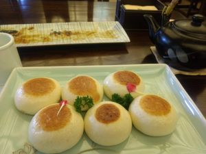 Sweet buns at Wenshu Temple Restaurant 心香 in Chengdu