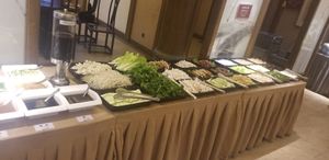 Hot pot ingredients at Wenshu Temple Restaurant 心香 in Chengdu