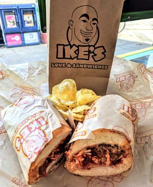 Meatless Mike with vegan cheese at Ike's - Downtown in San Jose