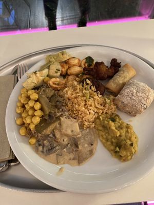 Dinner choices at Hiltl - Dachterrasse in Zurich