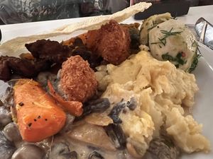 vegan dinner  at Hiltl - Dachterrasse in Zurich