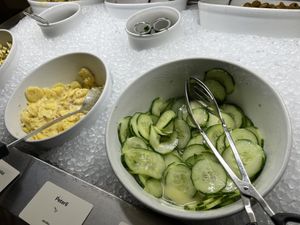 vegan salads  at Hiltl - Dachterrasse in Zurich