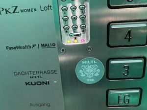 elevator  at Hiltl - Dachterrasse in Zurich