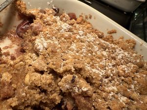 crumble  at Hiltl - Dachterrasse in Zurich