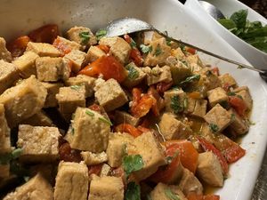 tofu  at Hiltl - Dachterrasse in Zurich