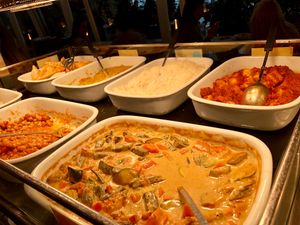 food buffet at Hiltl - Dachterrasse in Zurich