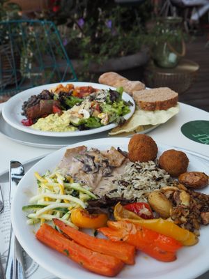 Some buffet smash up at Hiltl - Dachterrasse in Zurich