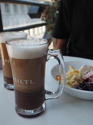 Chai latte at Hiltl - Dachterrasse in Zurich