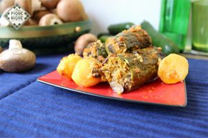 Zucchini with Bulgur & champignon filling at Le Pique-Nique in Berlin