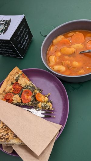 Quiche and bean soup at Le Pique-Nique in Berlin