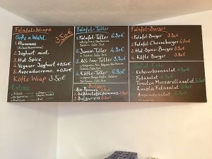 Menu (12/2018) at Mr Falafel in Schweinfurt
