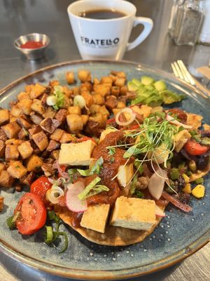 Vegan « Huevos » Rancheros   at Blue Star Diner in Calgary