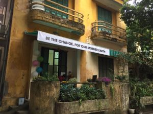 Cute exterior  at Xuong Vegan - Atelier Vegan in Hanoi