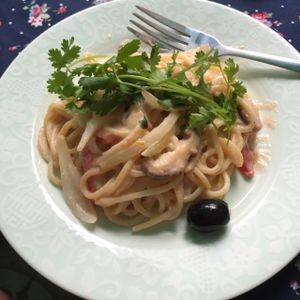 Vegan pasta  at Xuong Vegan - Atelier Vegan in Hanoi