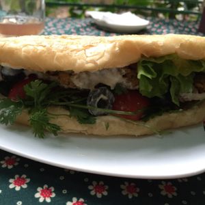 Banh mi falafel  at Xuong Vegan - Atelier Vegan in Hanoi