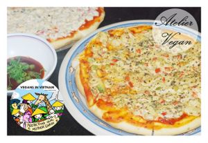 HAPPPPPPPYYYYY pizza  at Xuong Vegan - Atelier Vegan in Hanoi