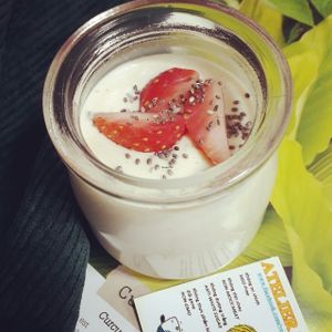 vegan yogurt  at Xuong Vegan - Atelier Vegan in Hanoi