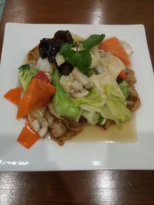 Mixed veggies with noodles at Cay Da Da in Cabramatta