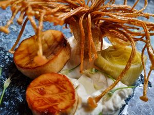 Mushroom "scallops" - yum at Secret Creek Cafe in Lithgow
