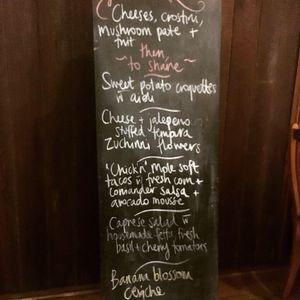 Menu from a ‘chefs menu’ set meal evening at Secret Creek Cafe in Lithgow