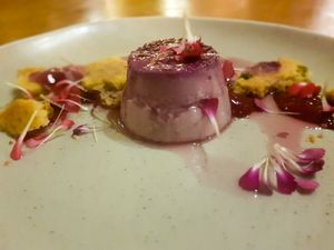 Vegan Blackberry Pana Cotta at Secret Creek Cafe in Lithgow