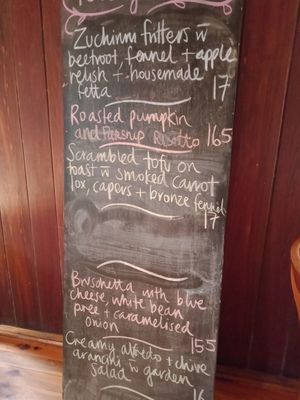 Menu 2of2 - 20.6.19 at Secret Creek Cafe in Lithgow