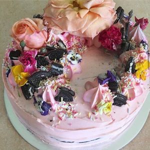 Custom ordered cake - cookies and cream at Secret Creek Cafe in Lithgow