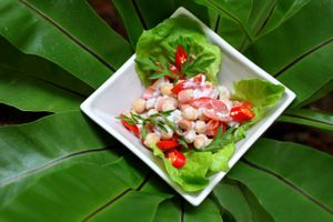 chickpea salad at Seeds Garden Bistro in Malacca