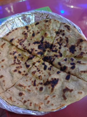 Indian bread, filled with potato at Curry Pot in Koh Samui