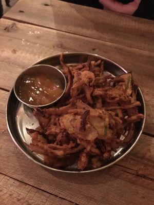 Onion Bhaji  at Spice Box in East London