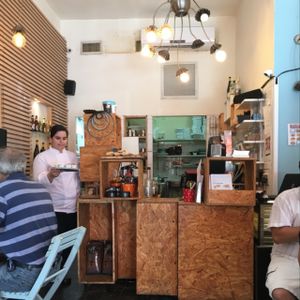 inside  at Quicheria in Givatayim