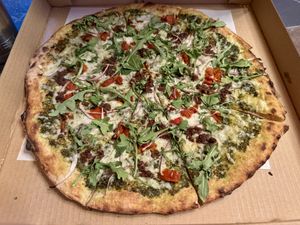 Green Wilder Vegan Pizzaa  at Solstice Pizza in Hood River