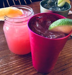 Cheers! at Solstice Pizza in Hood River