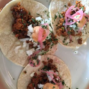 chorizo tacos (chorizo was AWESOME) at Chive Kitchen in Farmington