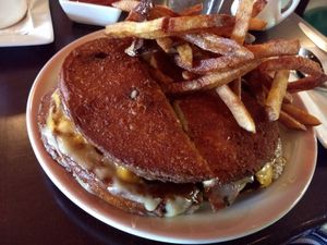 Monte Cristo sandwich (great!) at Chive Kitchen in Farmington