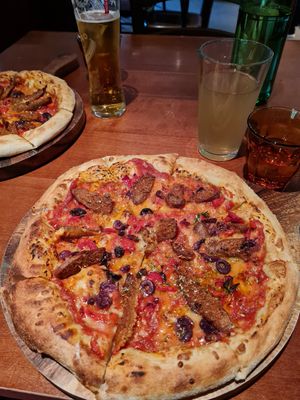 Chorizo Pizza at Farelli's Trattoria in Queenstown