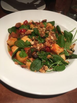 vegan gnocchi  at Farelli's Trattoria in Queenstown