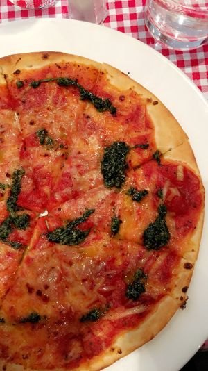 Vegan Napoli pizza at Farelli's Trattoria in Queenstown