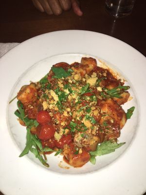 The gnocchi from the vegan menu at Farelli's Trattoria in Queenstown