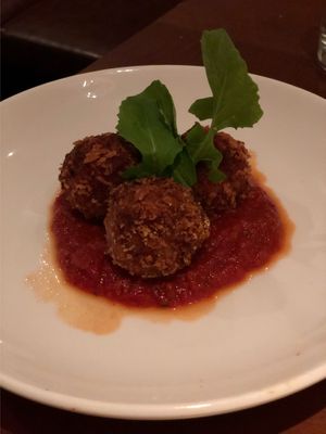 Arancini balls  at Farelli's Trattoria in Queenstown