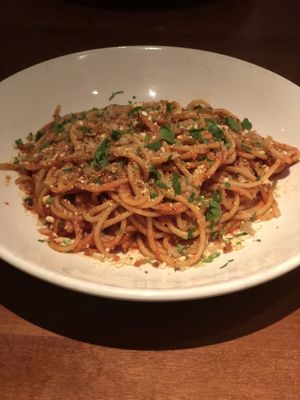 Spaghetti at Farelli's Trattoria in Queenstown