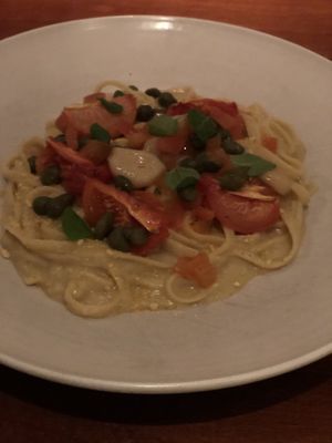 Fettuccini  at Farelli's Trattoria in Queenstown
