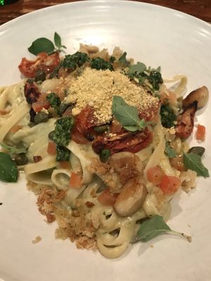 Cauliflower based fettuccine  at Farelli's Trattoria in Queenstown