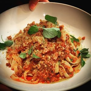 Vegan Bolognese, hearty & delicious!  at Farelli's Trattoria in Queenstown
